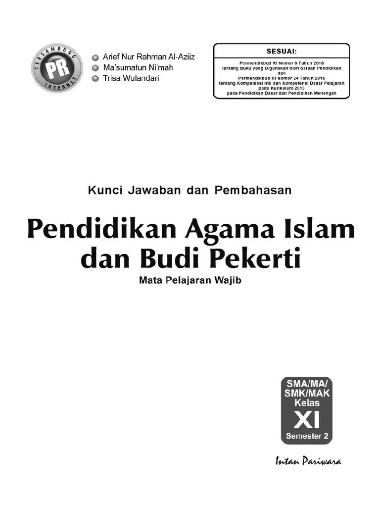 Soal Pai Kls Xi Semester Ganjil K13 Beserta Kuci Jawaban