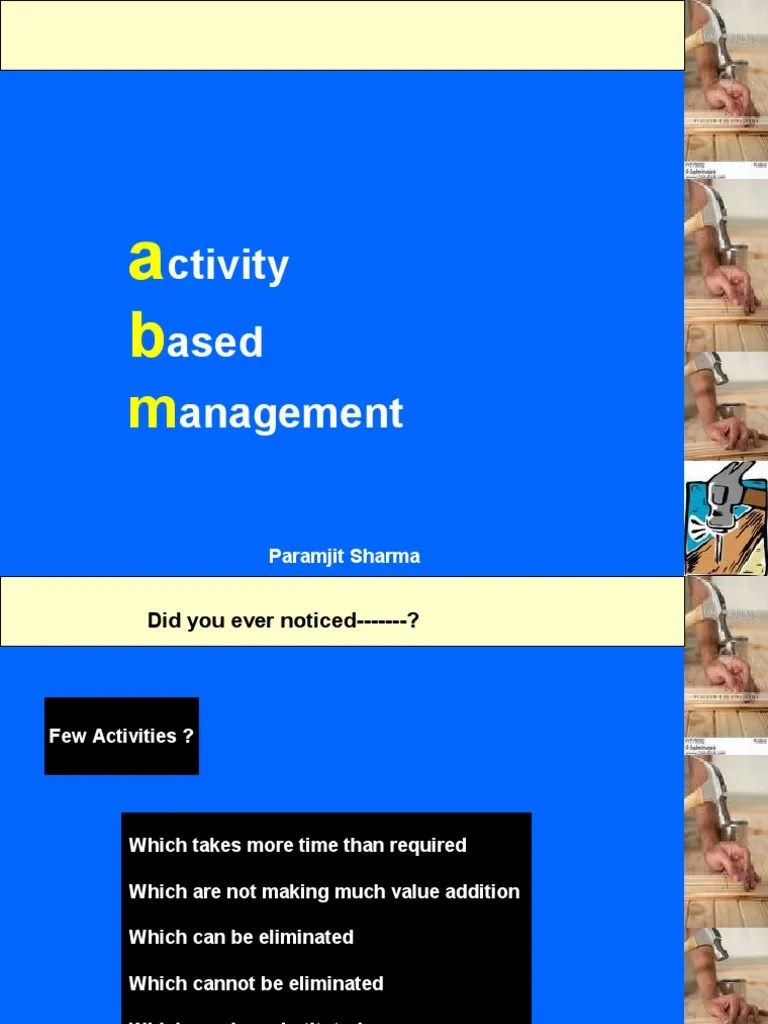 Activity Based Management PDF Business Process Competition