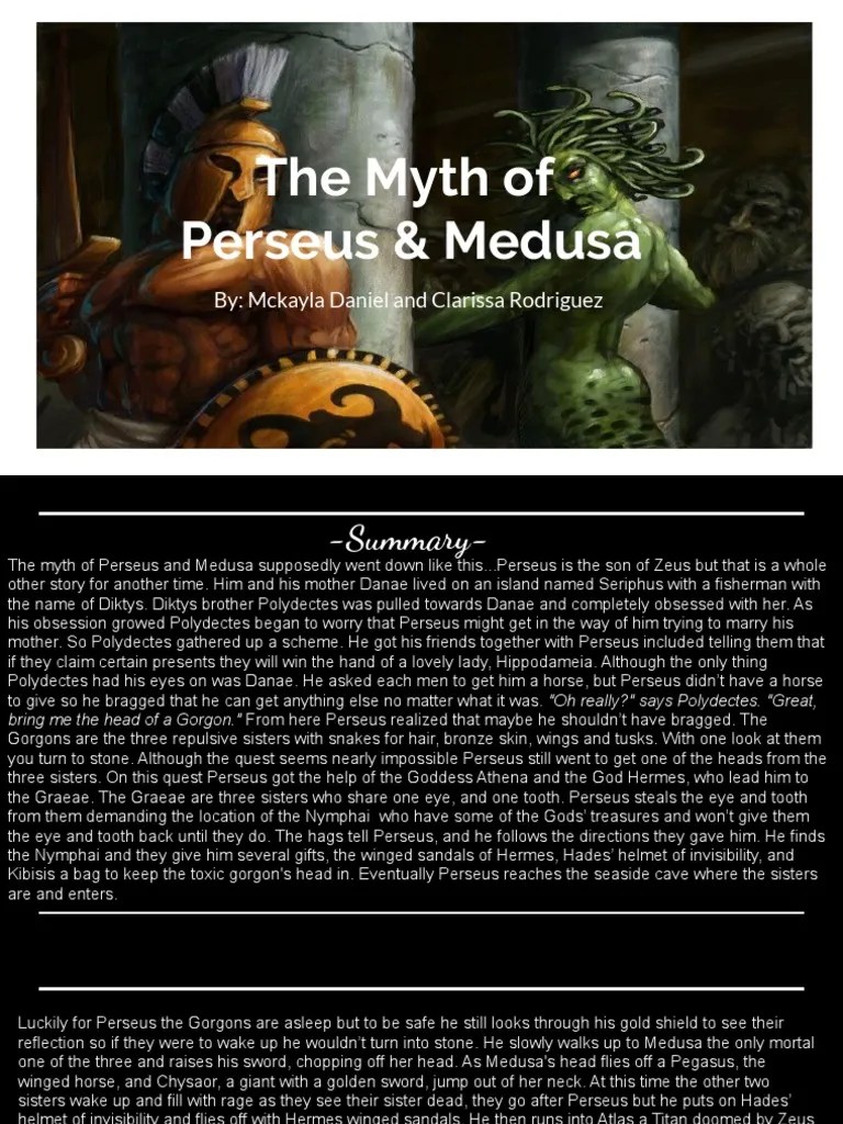 Perseus and Medusa | PDF | Medusa | Greek Mythology