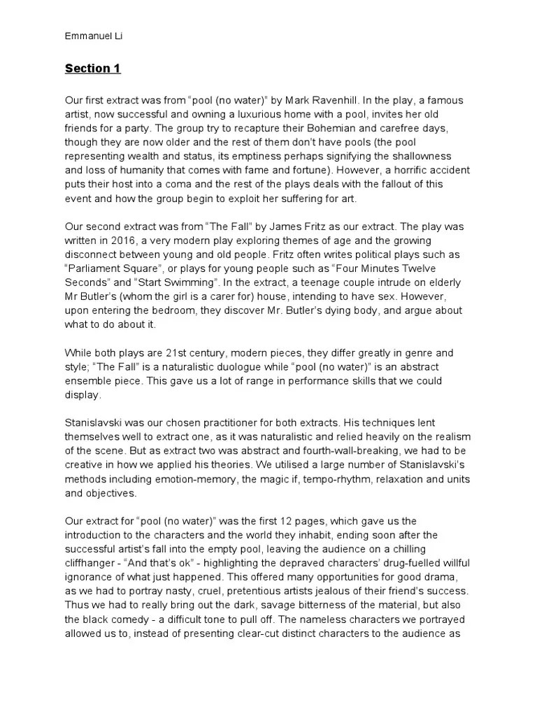 AS Drama Portfolio Example PDF