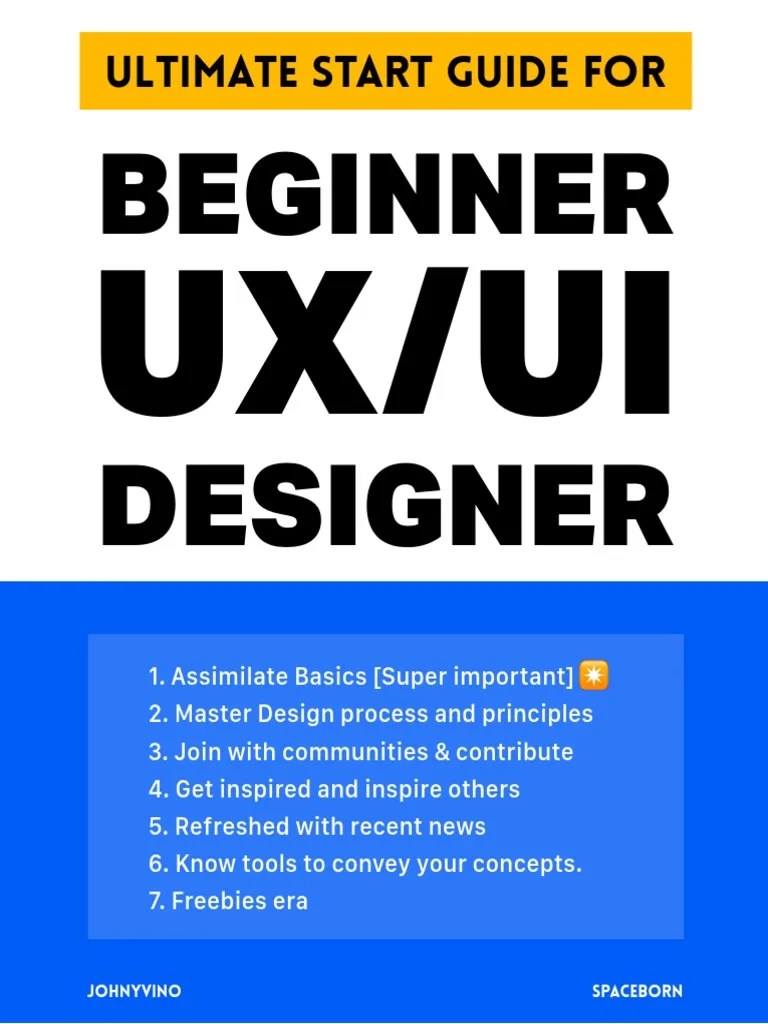 Ultimate Start Guide For Beginner Ux Ui Designer On 2019 Pdf Ios