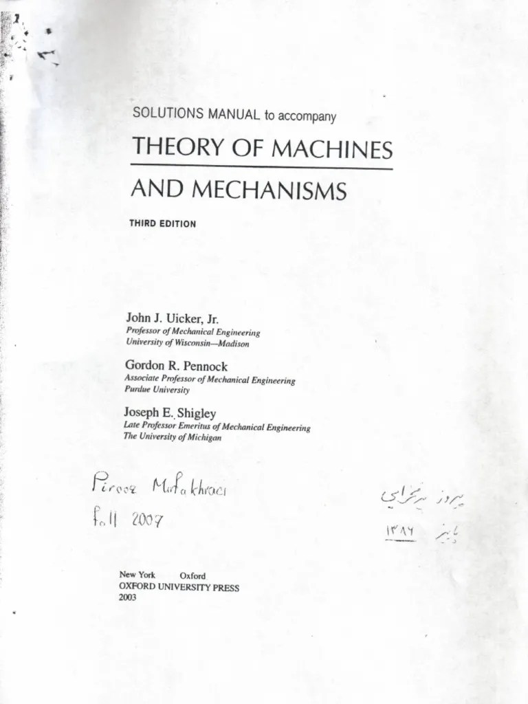 TheoryofMachinesandMechanisms_Solution manual.pdf