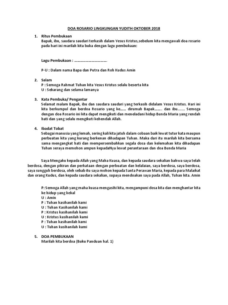 Panduan DOA Rosario | PDF