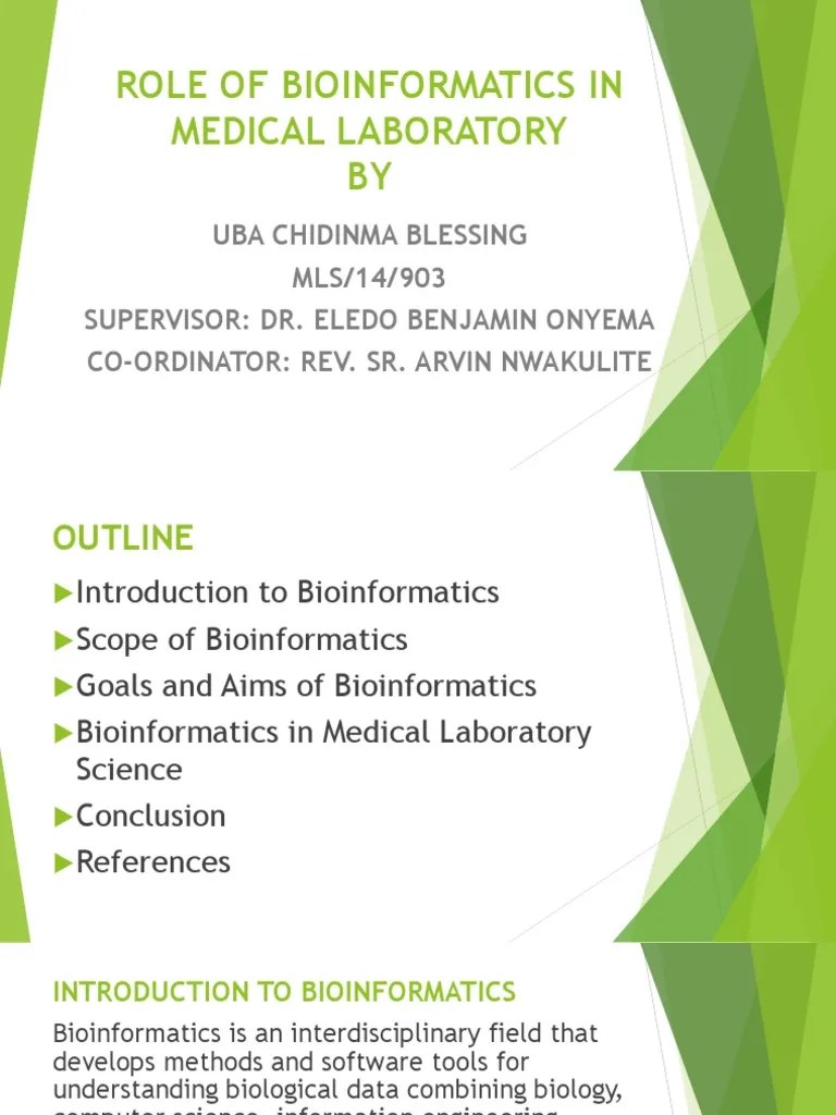 Role of Bioinformatics in Medical Laboratory Bioinformatics