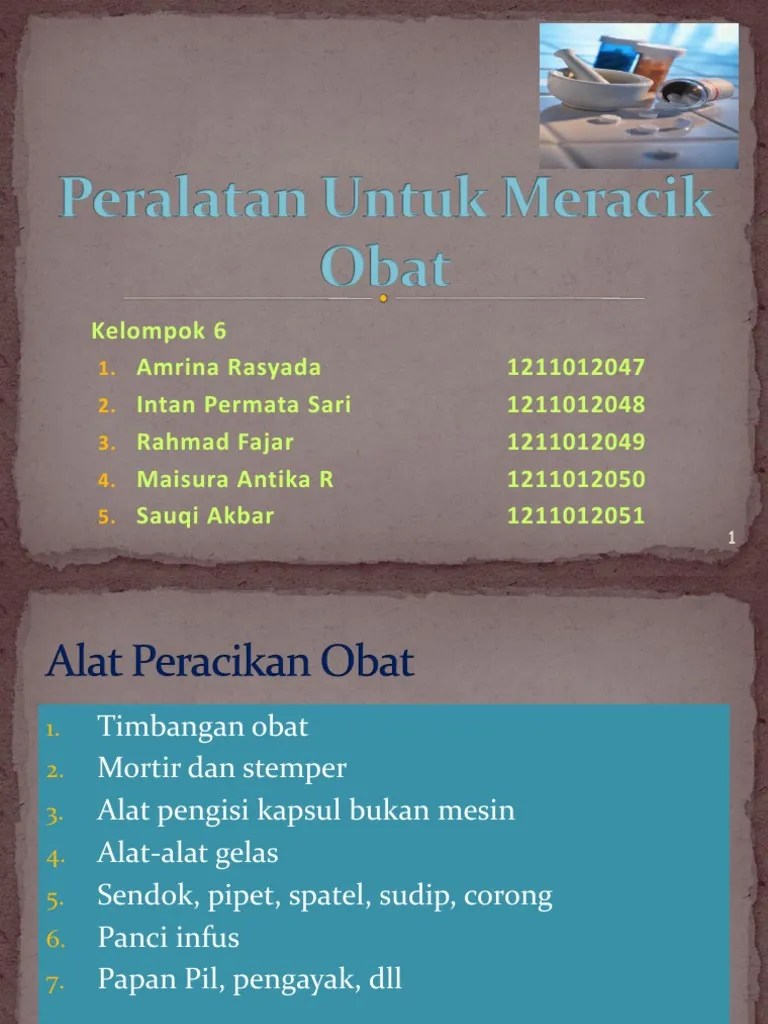 Peralatan Untuk Meracik Obat | PDF