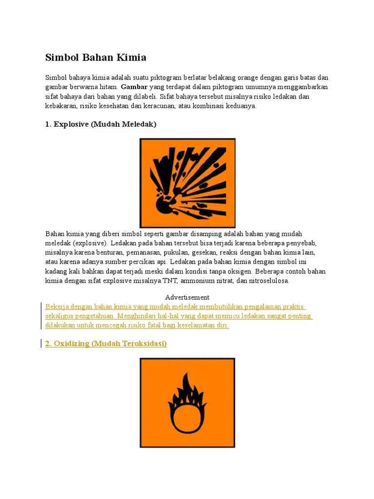 Simbol Bahan Kimia | PDF