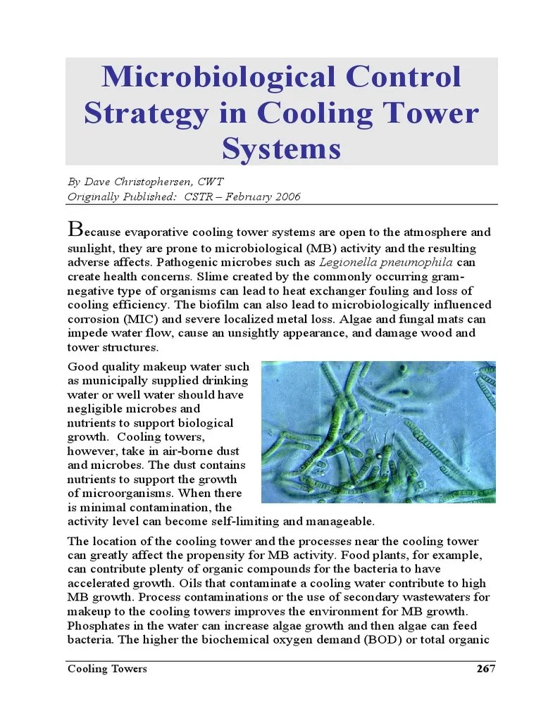 A Comprehensive Strategy for Effective Microbiological Control in