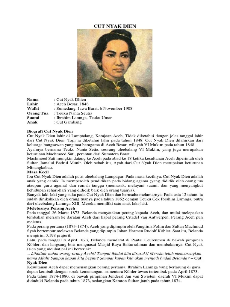 Biografi Cut Nyak Dien | PDF