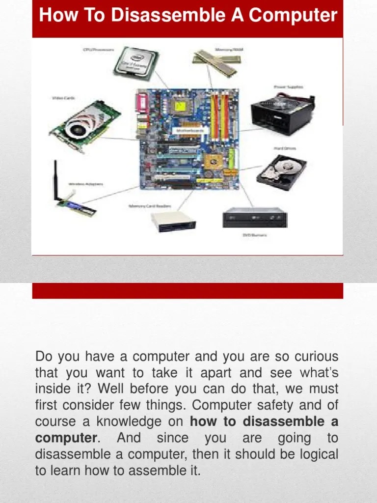 How To DisassembleAssemble A Computer.pptx Digital Electronics