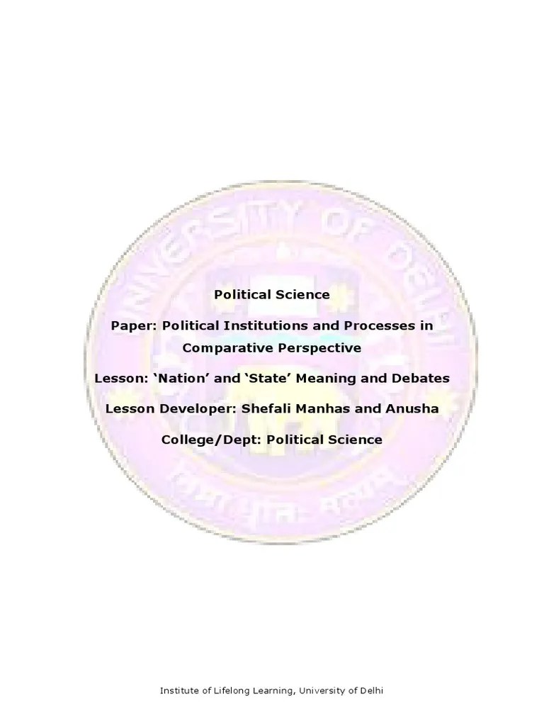 Nation and State | PDF | Sovereign State | Nation