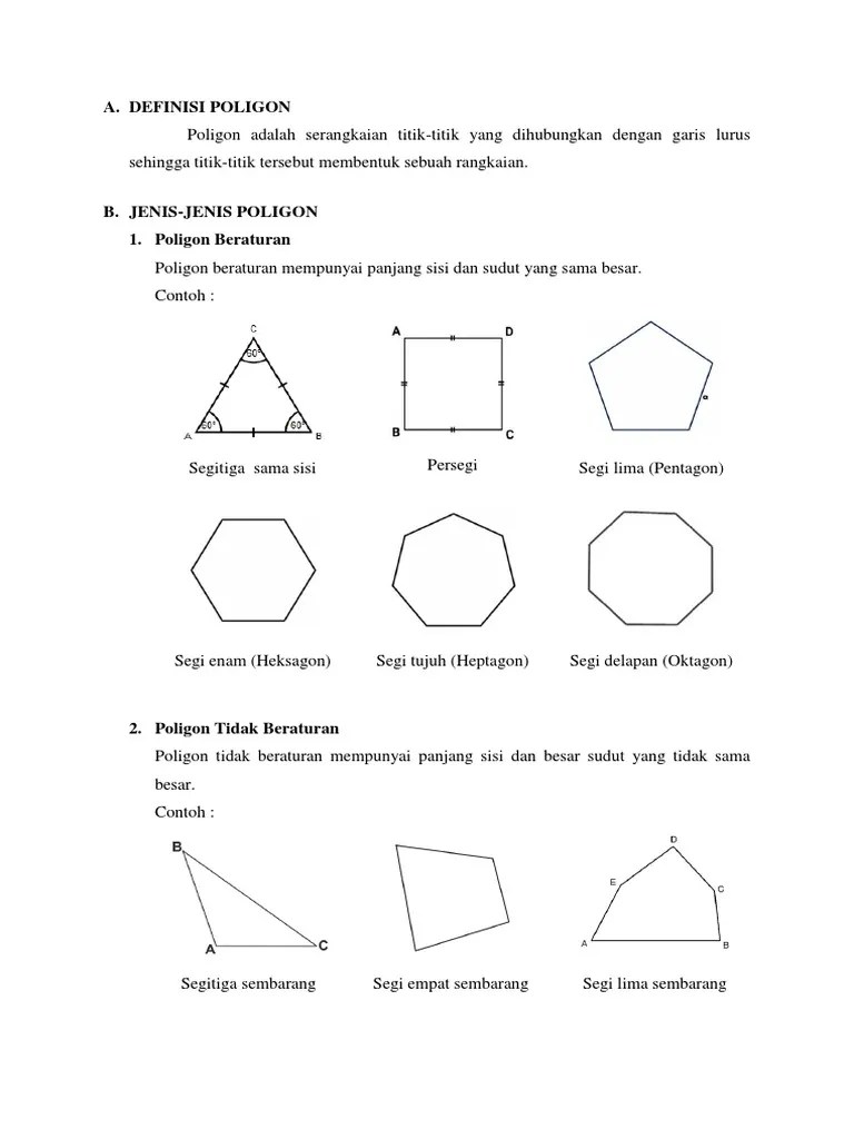 Gambar Bangun Segi Lima Beraturan Dan Segi Lima Tidak Beraturan