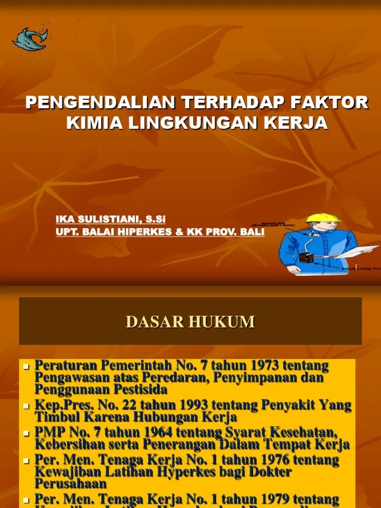 Pengendalian Terhadap Faktor Kimia Lingkungan Kerja | PDF
