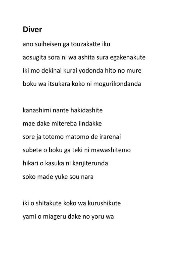 Lirik Lagu Naruto Shippuden Opening | PDF