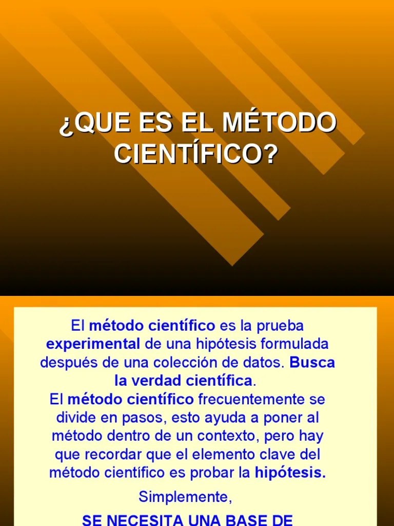 ¿Que Es El Método Científico?