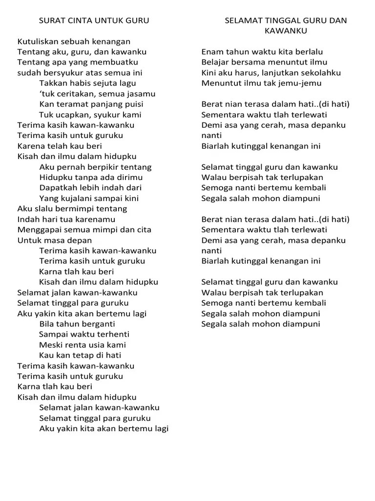 Lirik Lagu Perpisahan | PDF