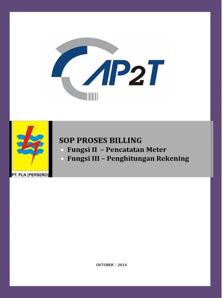 SOP Proses Billing AP2T Dengan Pengawasan Berjenjang | PDF