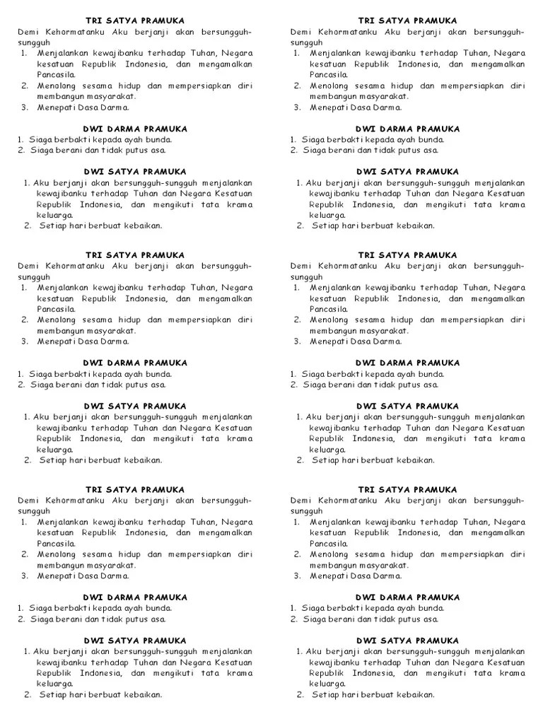 Tri Satya Pramuka | PDF