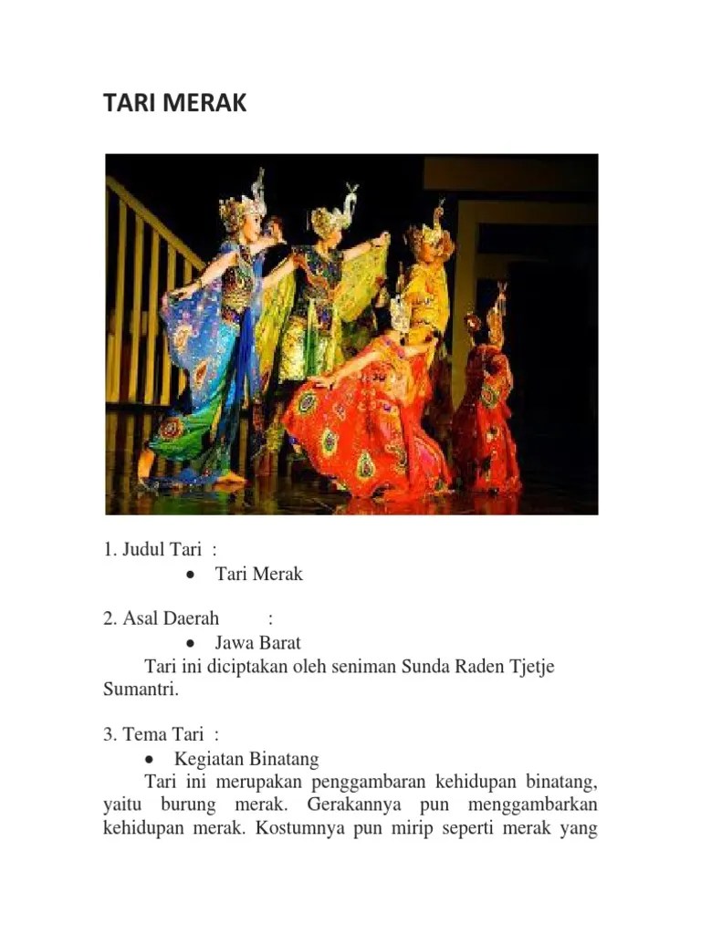 Tari Merak Termasuk Tarian