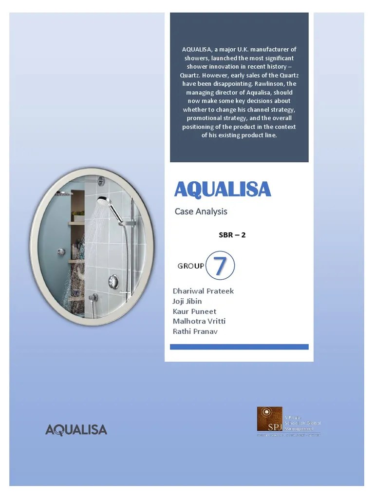 Aqualisa Case Analysis PDF Retail Marketing