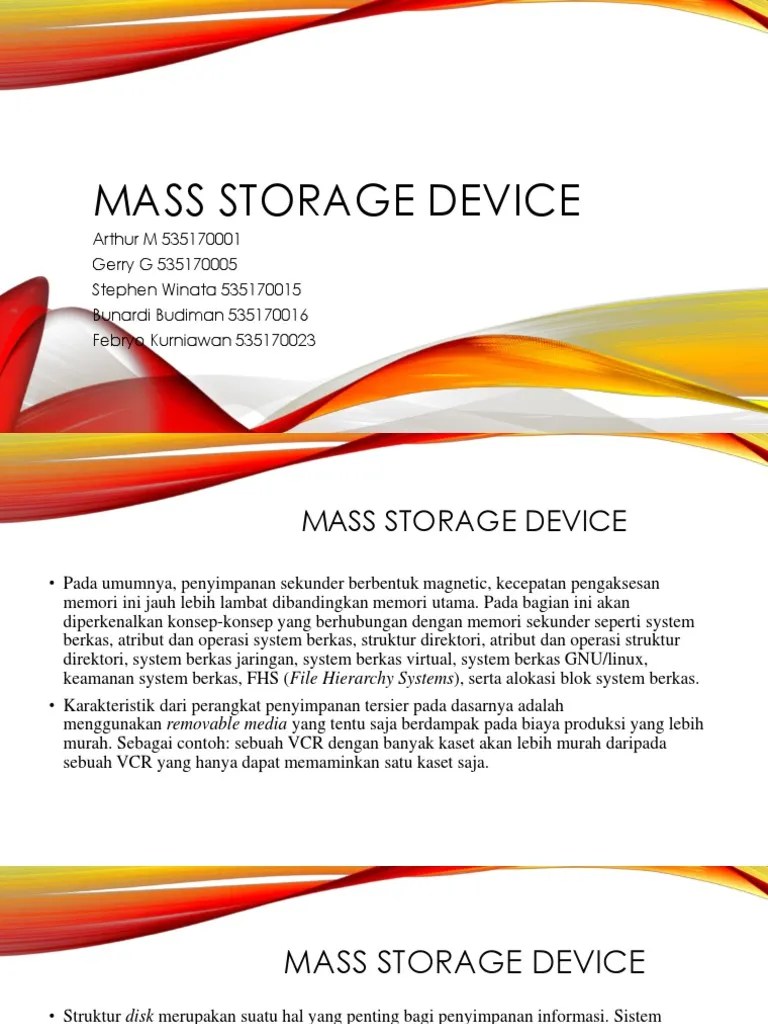 Mass Storage Device | PDF
