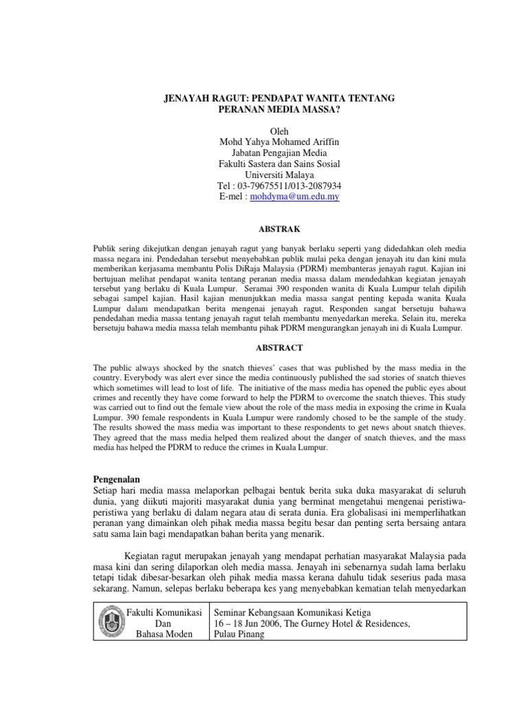 List Of Jenayah Ragut 2022