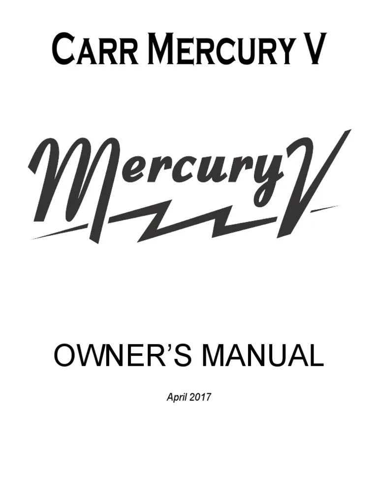 Mercury V Manual | PDF | Amplifier | Sound