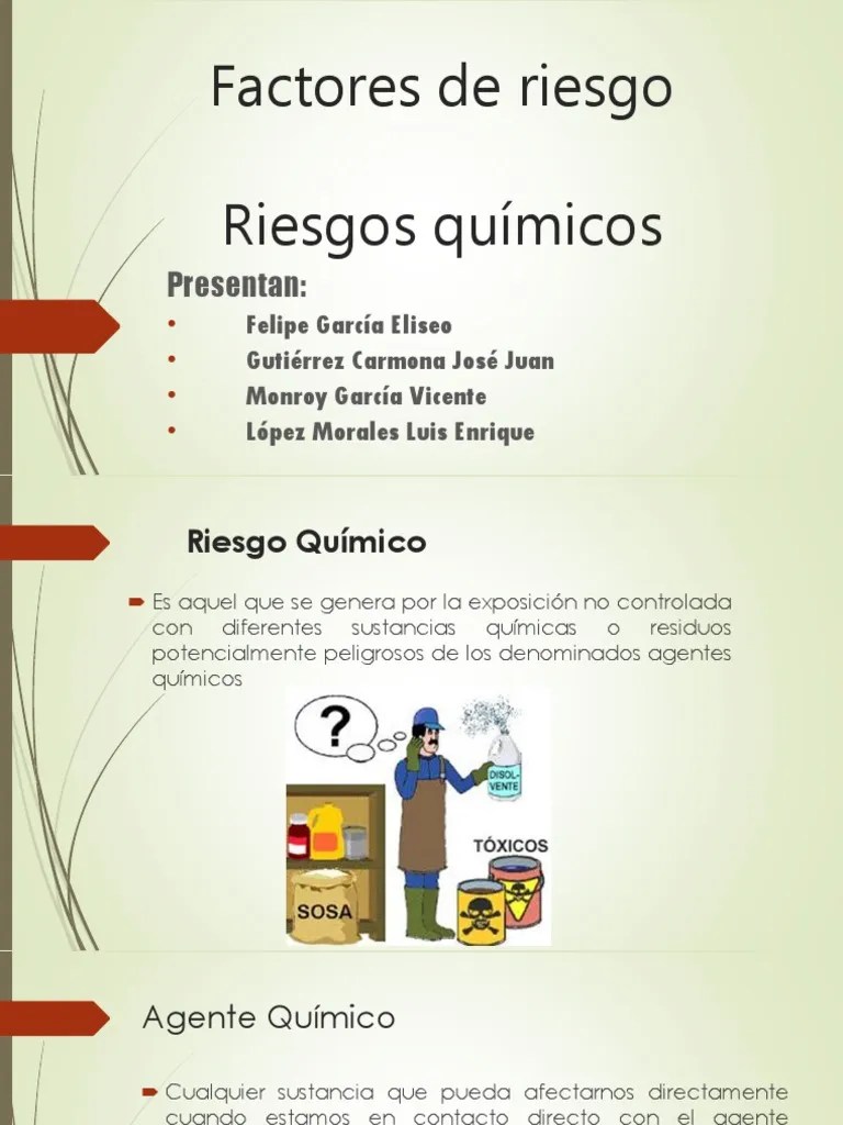 Factores de Riesgo Toxicidad Riesgo
