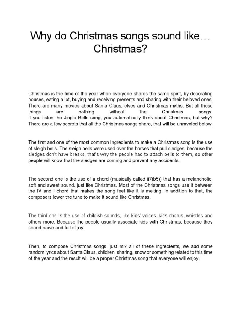 Why Do Christmas Songs Sound Like Christmas? PDF