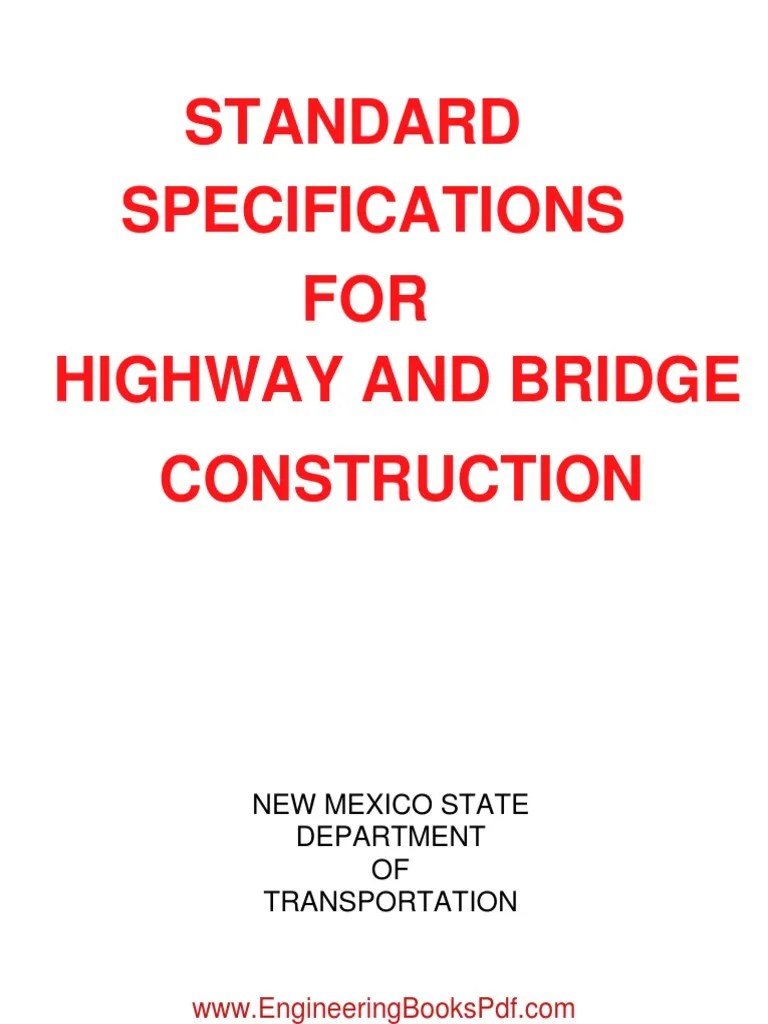 Standard Specifications For Highway and Bridge Construction PDF
