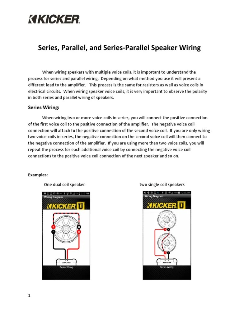 Series and Parallel Speaker Wiring PDF Series And Parallel Circuits