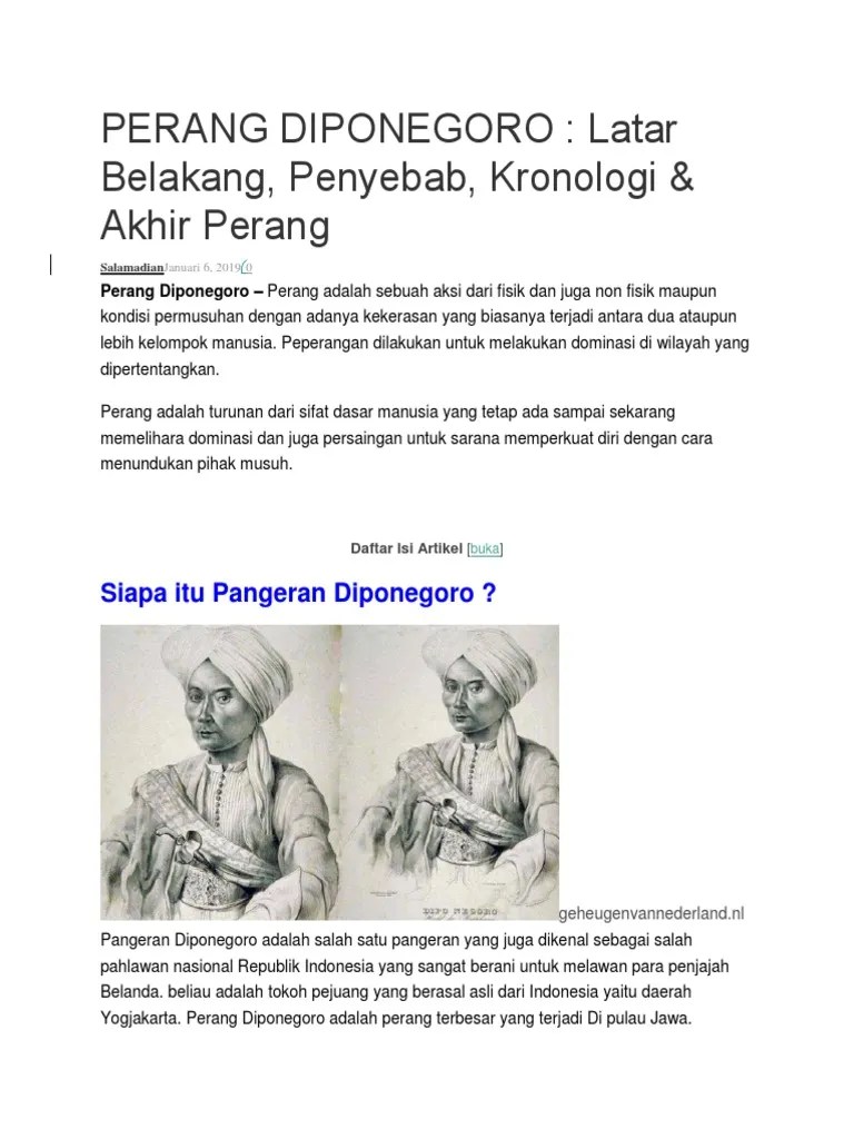 Perang Diponegoro | PDF
