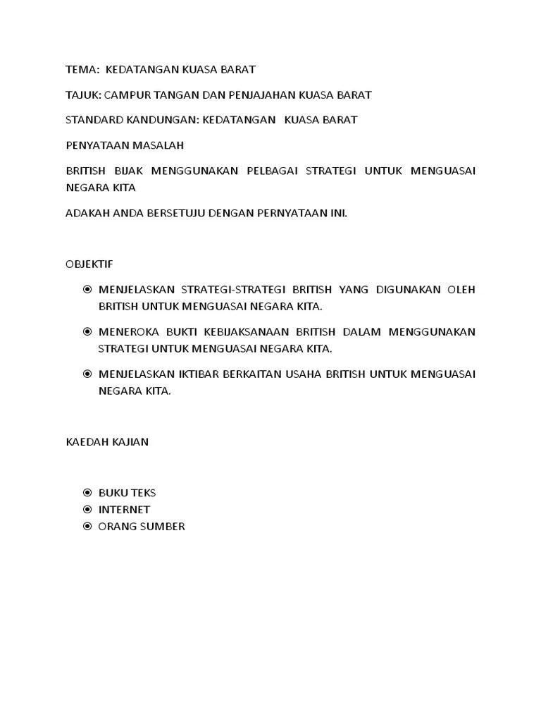 Strategi Kuasa Barat Menguasai Negara Kita