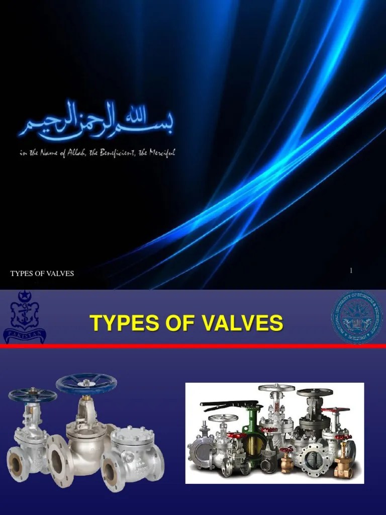 Types of Valves PDF Valve Applied And Interdisciplinary Physics