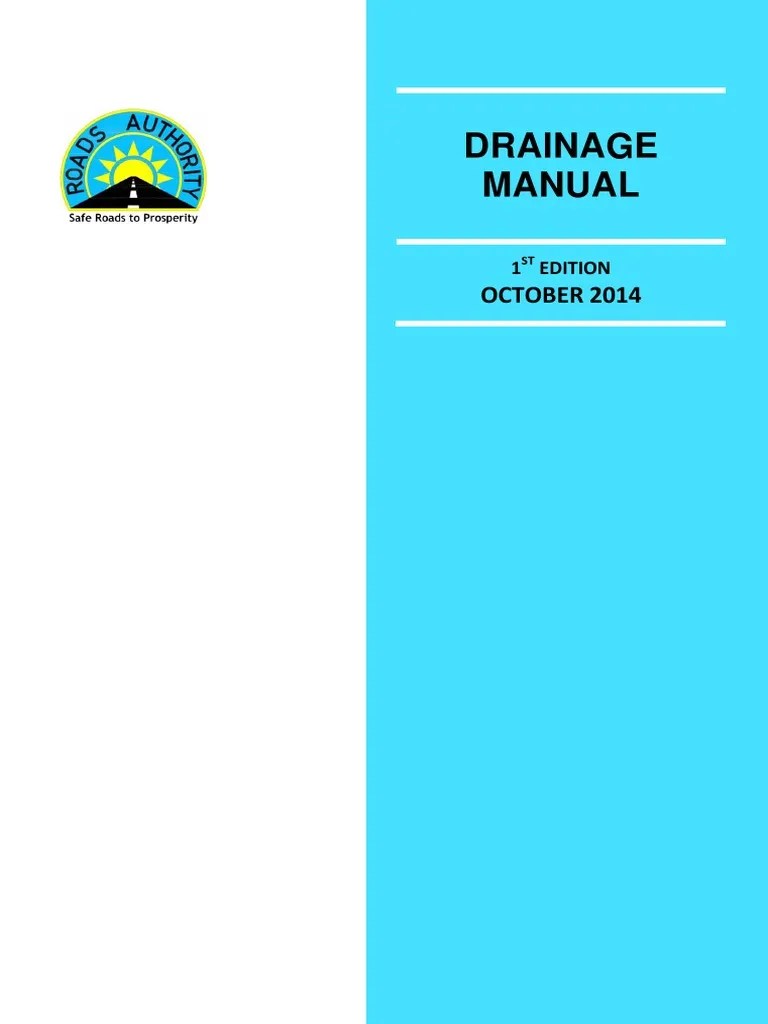 DRAINAGE MANUAL Oct 2014 PDF PDF Internal Rate Of Return Net