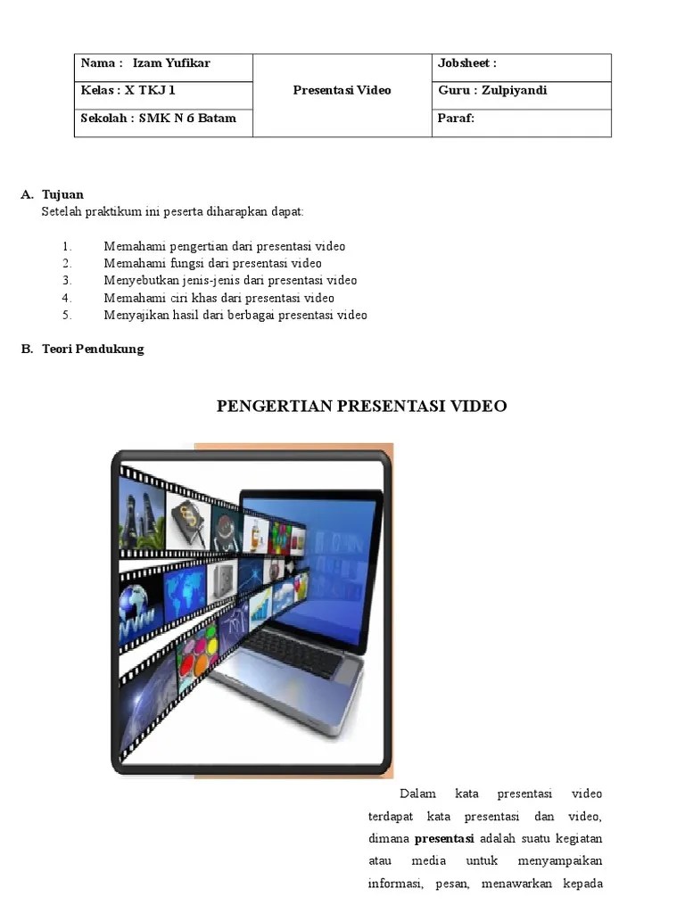 Jenis Presentasi Video Yang Bertujuan Memaparkan Sebuah Berita Adalah