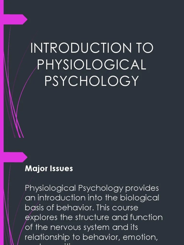 Introduction To Physiological Psychology PDF Heredity Gene