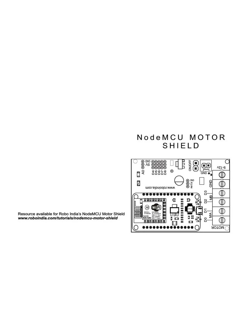 NodeMCU Motor Shield User Manual1 PDF Electronics Computer