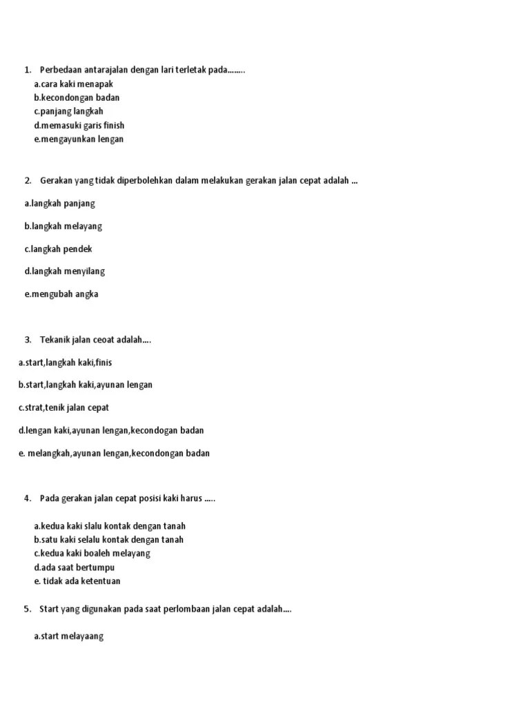 Perbedaan Jalan Dan Lari Terletak Pada Jawabanku.id