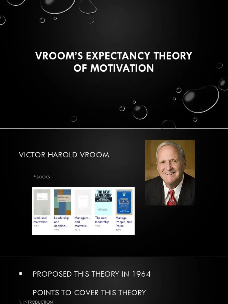 Vroom’S Expectancy Theory Of Motivation Motivation SelfImprovement