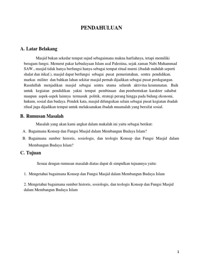 Bagaimana Peran Dan Fungsi Masjid Kampus Dalam Pengembangan Budaya Islam |  PDF