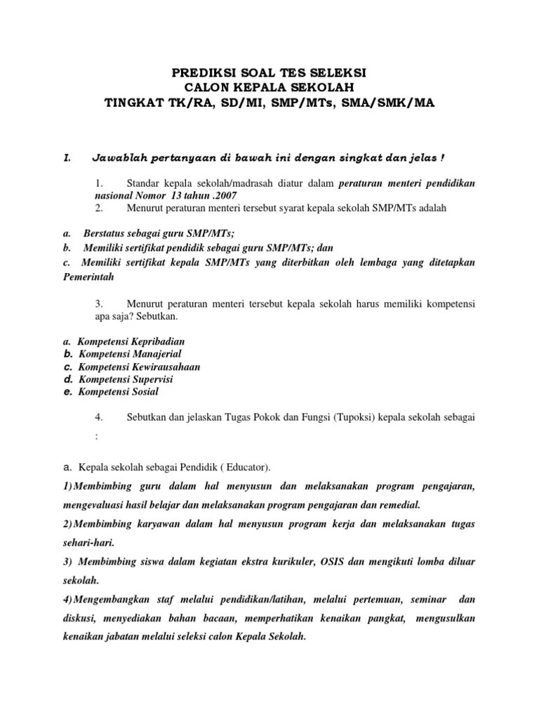 18+ Contoh Soal Psikotes Kenaikan Jabatan Contoh Soal