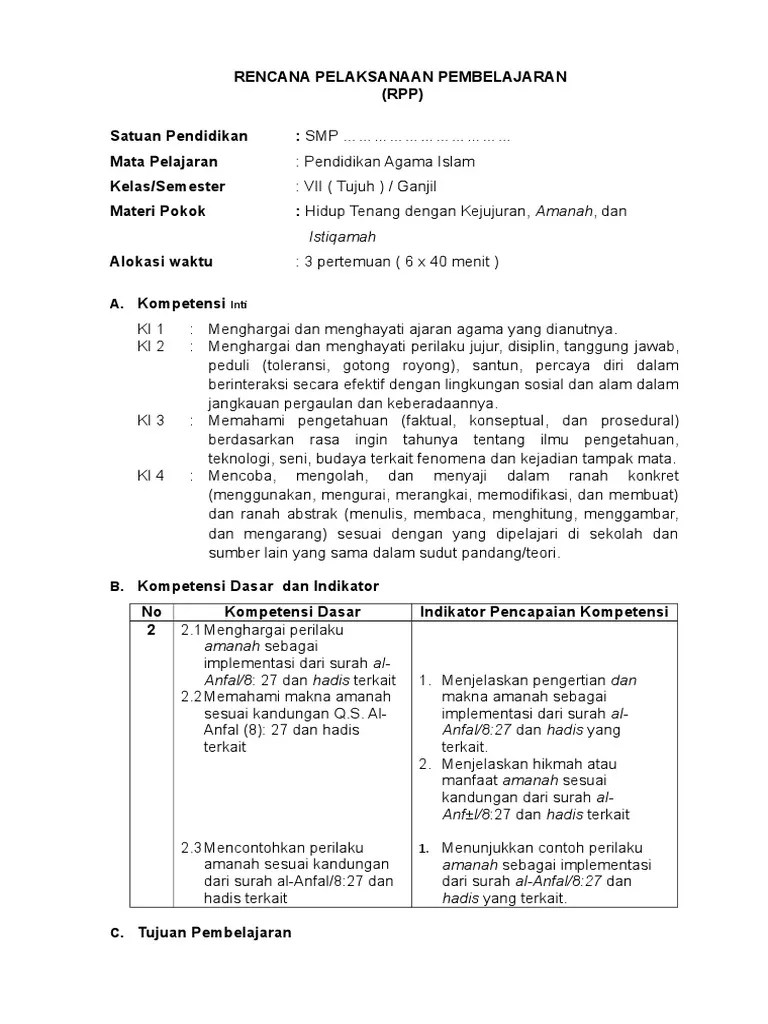 2 - Jujur Amanah Dan Istiqomah | PDF
