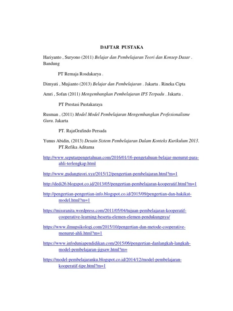 Pengertian Model Pembelajaran Menurut Para Ahli Pdf Seputar Model