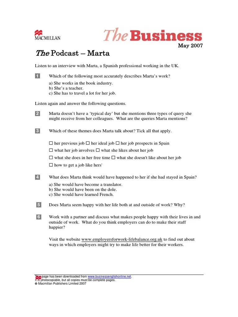 Marta PDF Employment Cognition