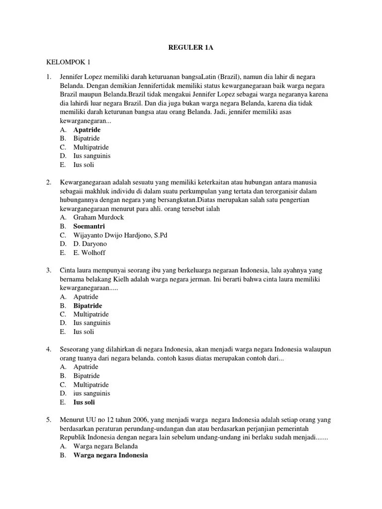 Kumpulan Soal-Soal KWN!!!! | PDF