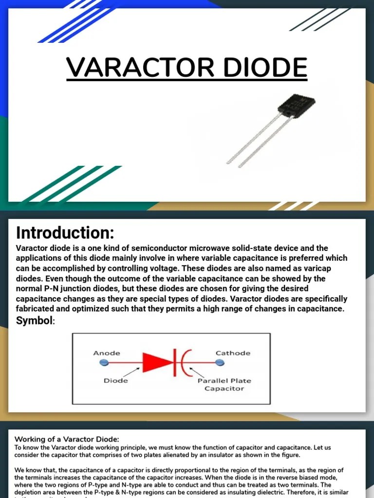 Varactor Diode How Capacitance Varies with Reverse Bias Voltage PDF