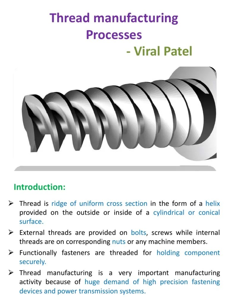 Thread Manufacturing Processes PDF PDF Grinding (Abrasive Cutting