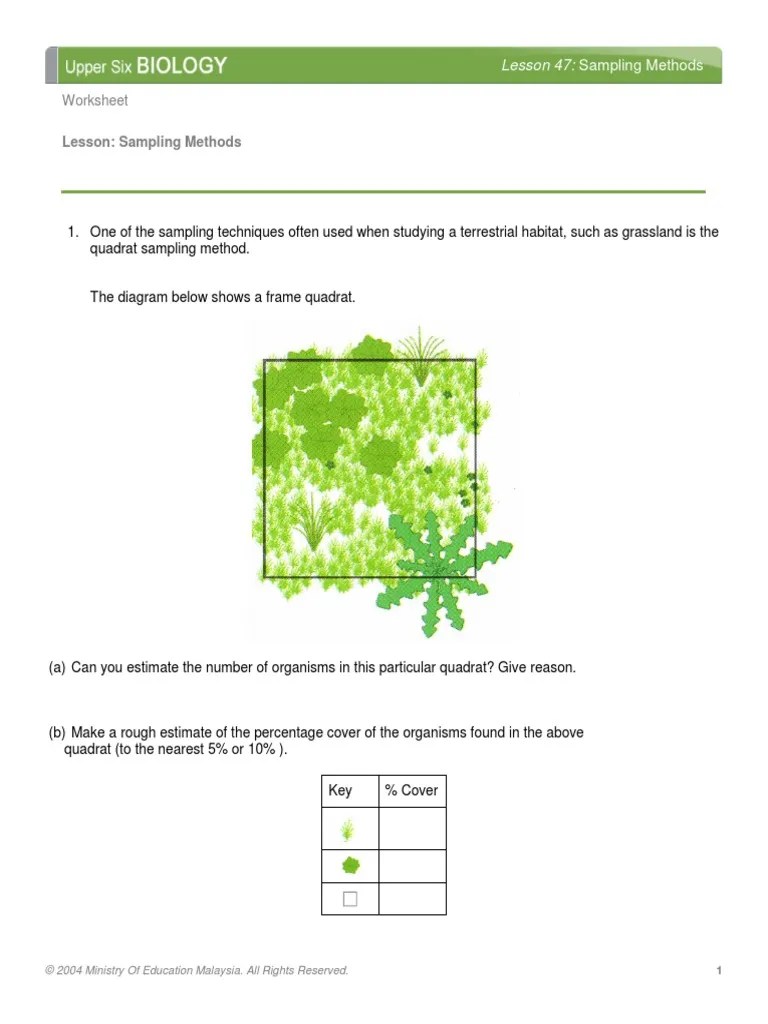 Bio Worksheet 1