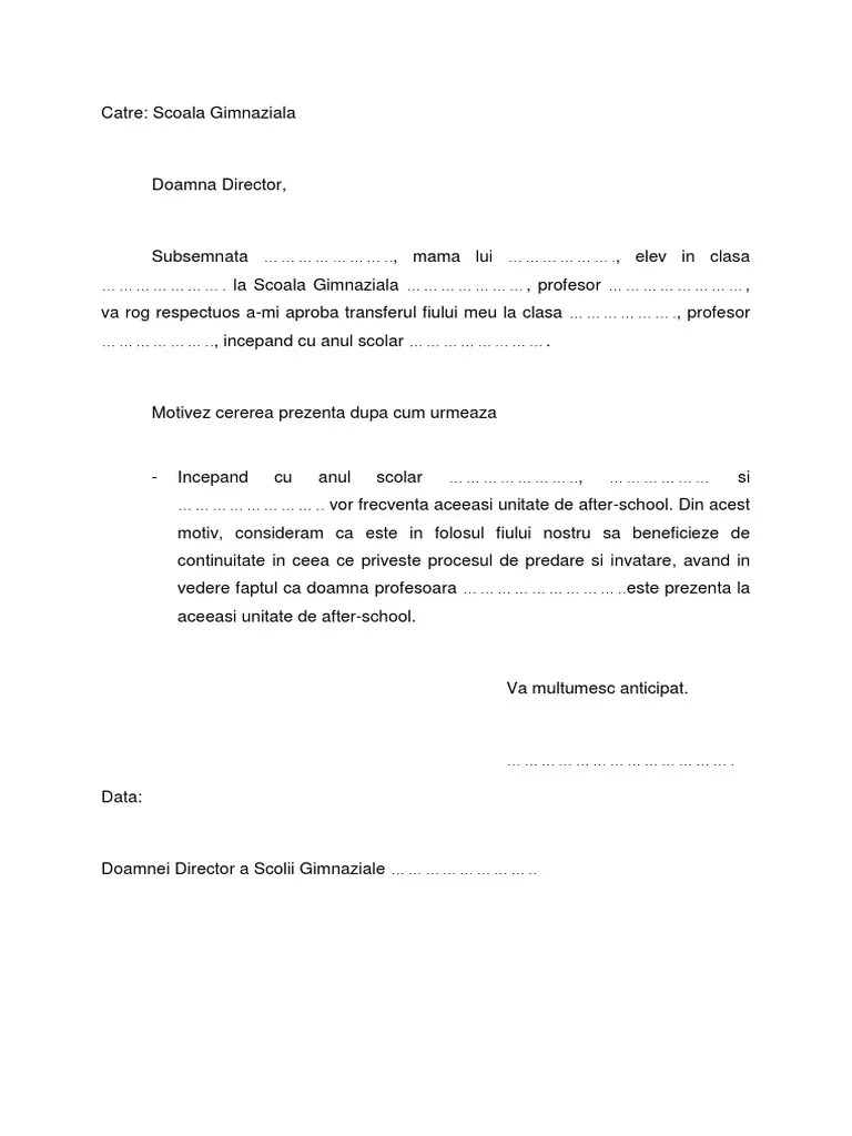 Scrisoare către doamna directoare Cornel Fătulescu