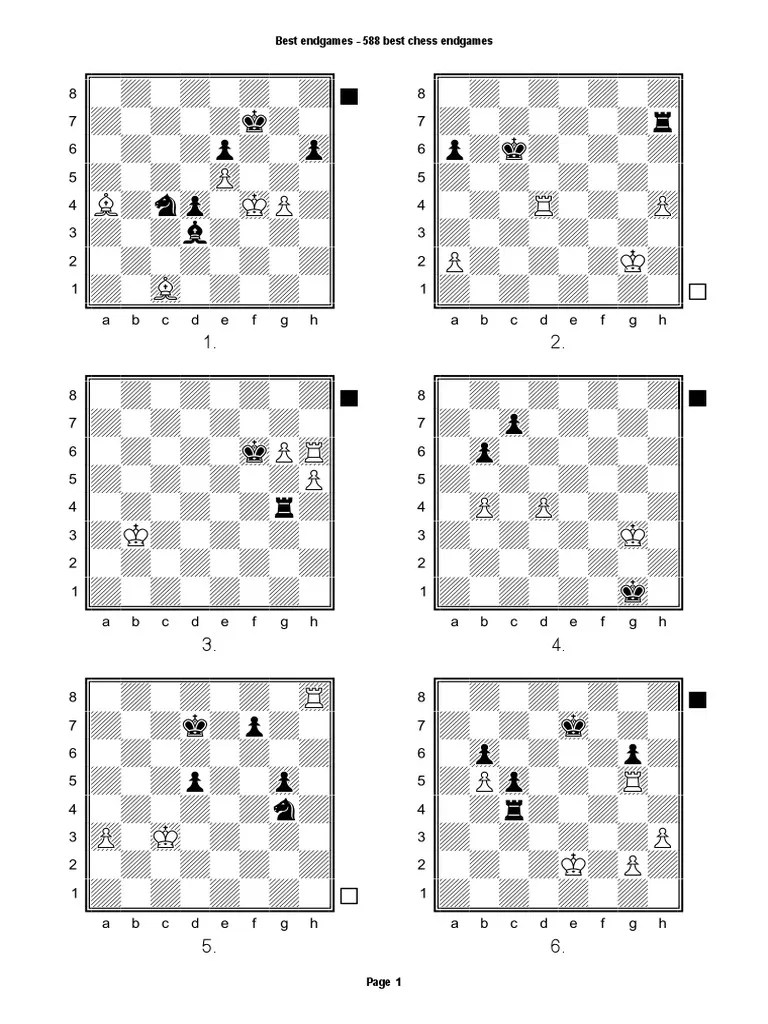 Best Endgames 588 Best Chess Endgames TO SOLVE BWC PDF PDF